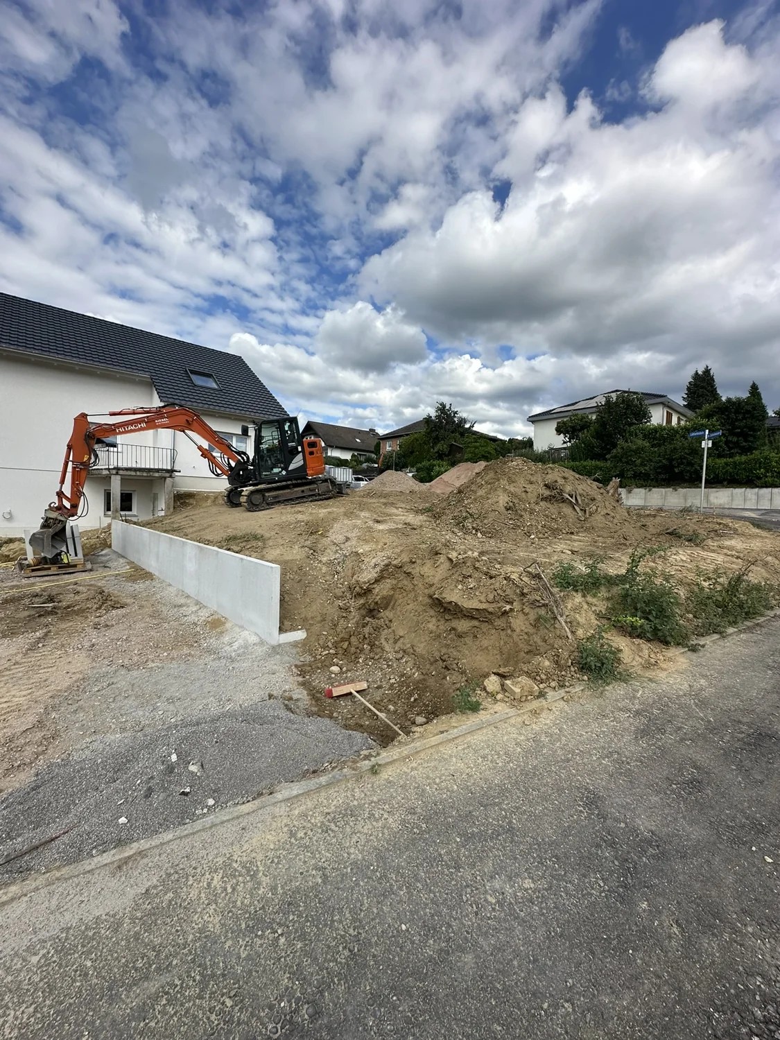 Bagger auf einer Baustelle